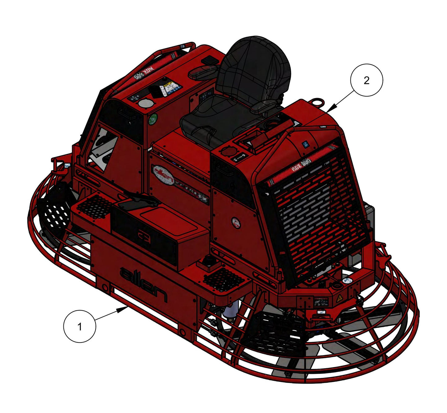 HDX600 (6-Boss) General Arrangement Assembly Parts