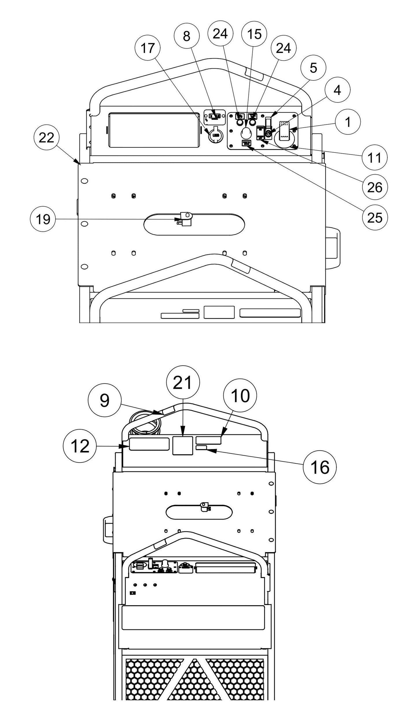 MSP445 Seat Frame Assembly-2 Parts