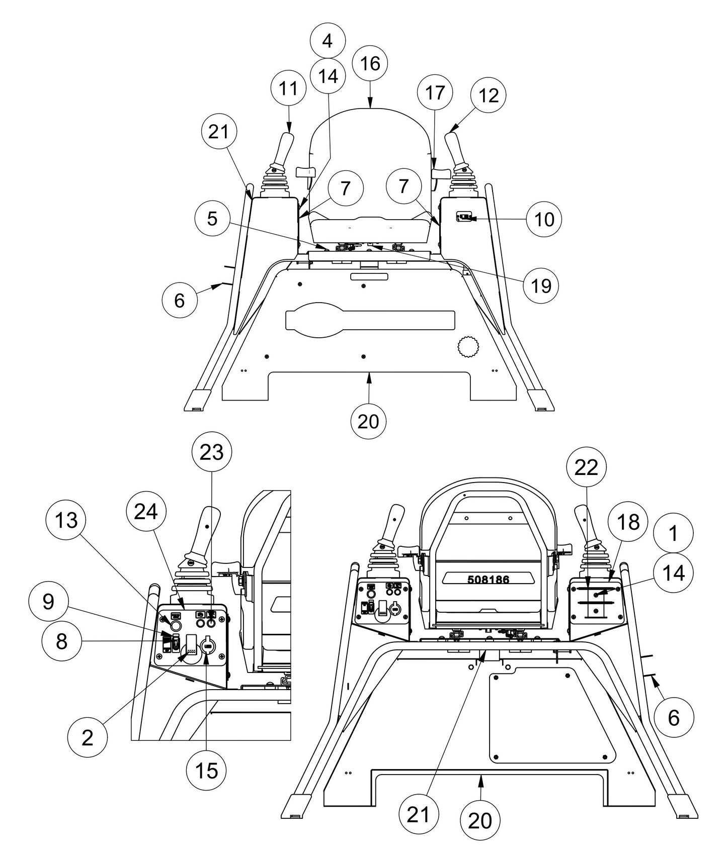 MSP455 Seat Frame Assembly-1 Parts by Allen Engineering
