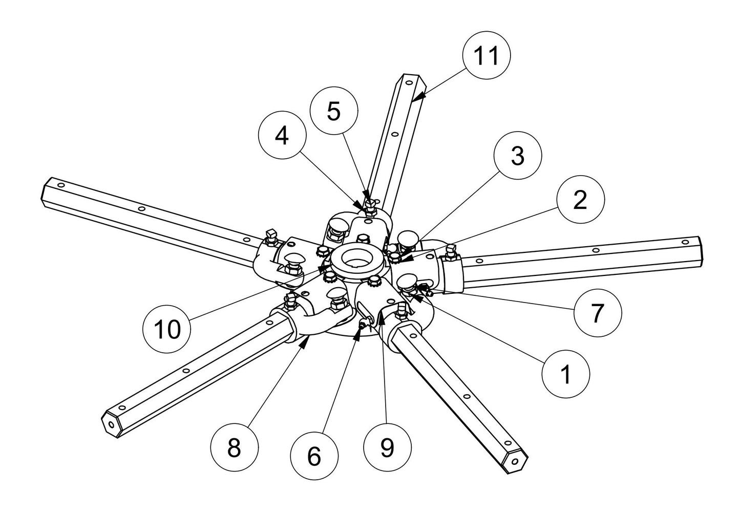 MSP455 Left Hand Spider Boss Assembly Parts