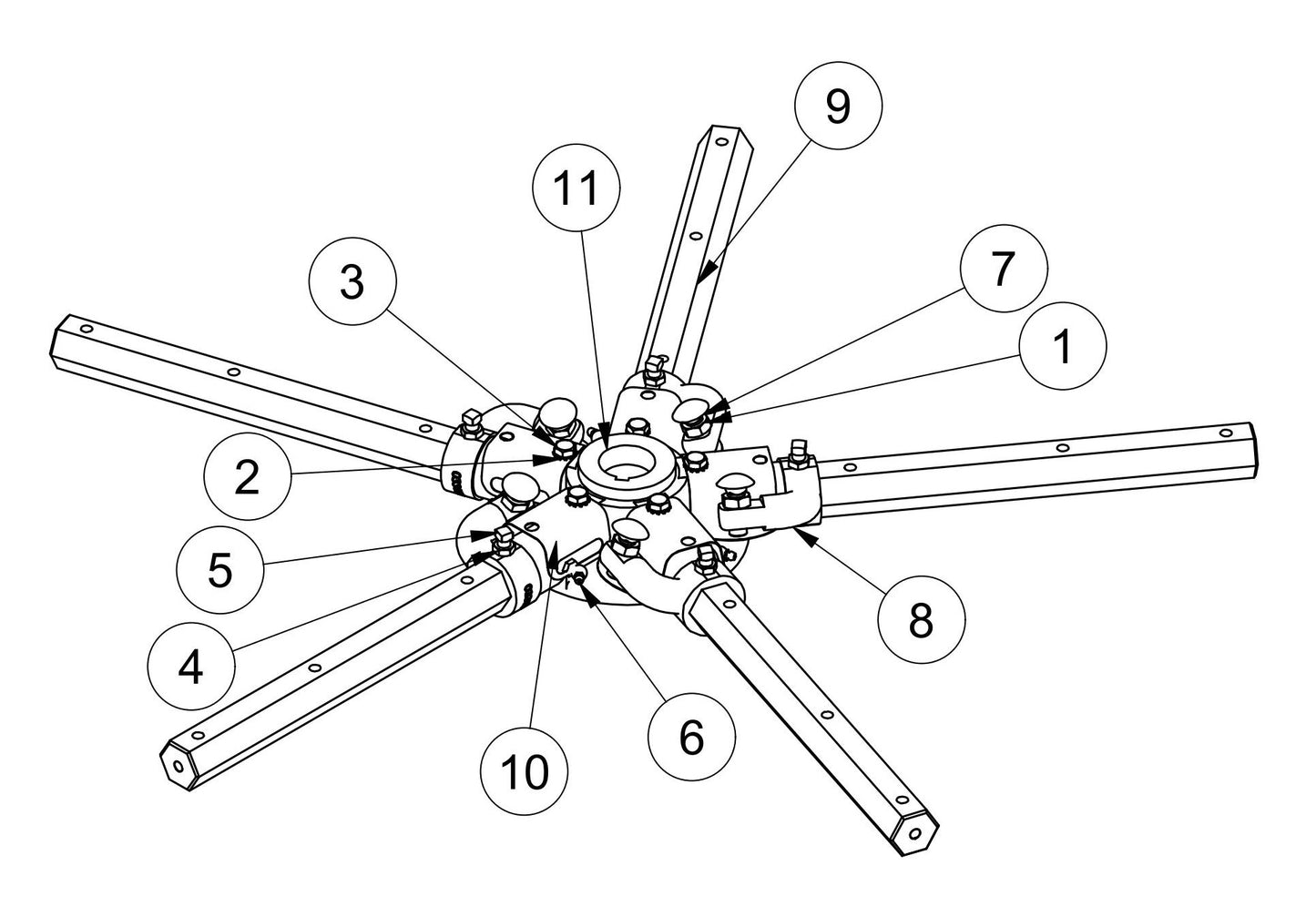 MSP455 Right Hand Spider Boss Assembly Parts