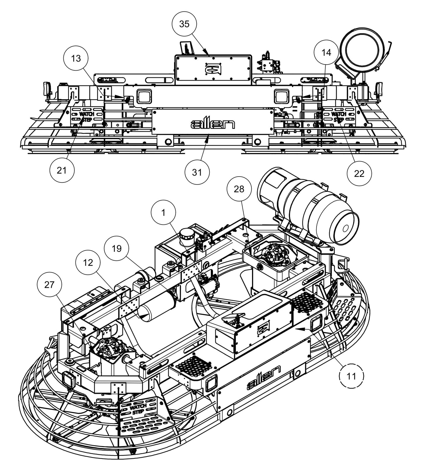 HDX615 Main Frame Assembly-1 Parts