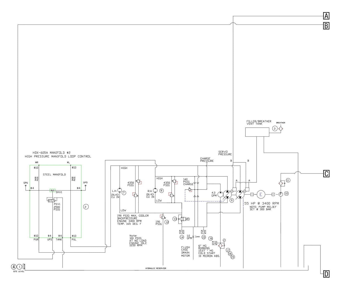 HDX615 Hydraulic System Assembly Parts