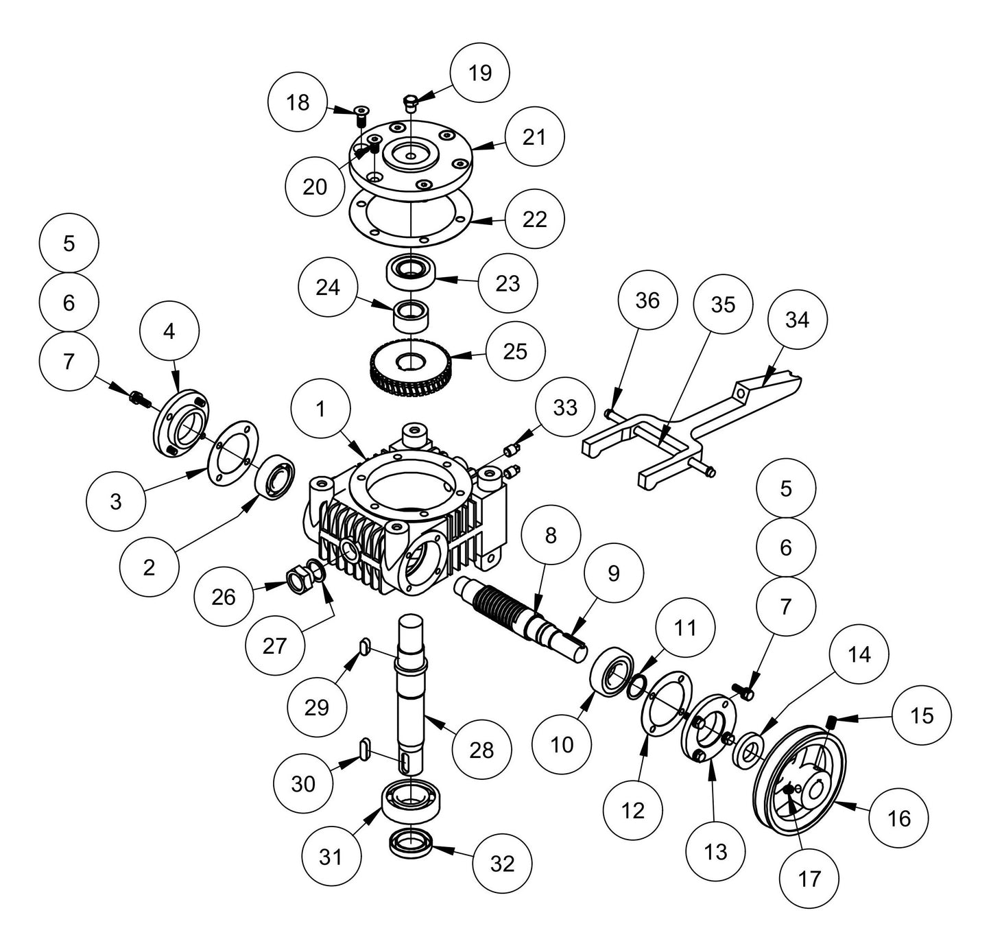 PRO424E-B Honda Engine Gearbox Assembly Parts