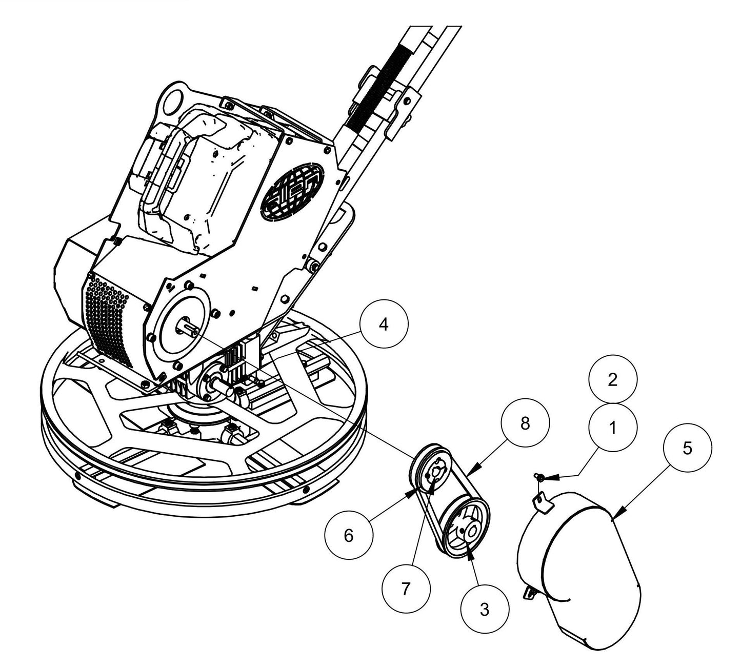 PRO424E-B Vanguard Engine Drive Line Assembly Parts