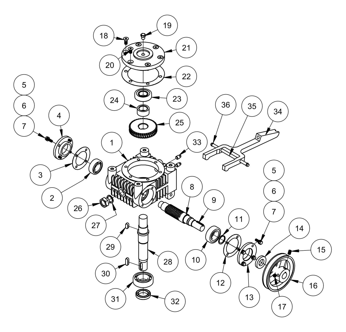 PRO424E-B Vanguard Engine Gearbox Assembly Parts