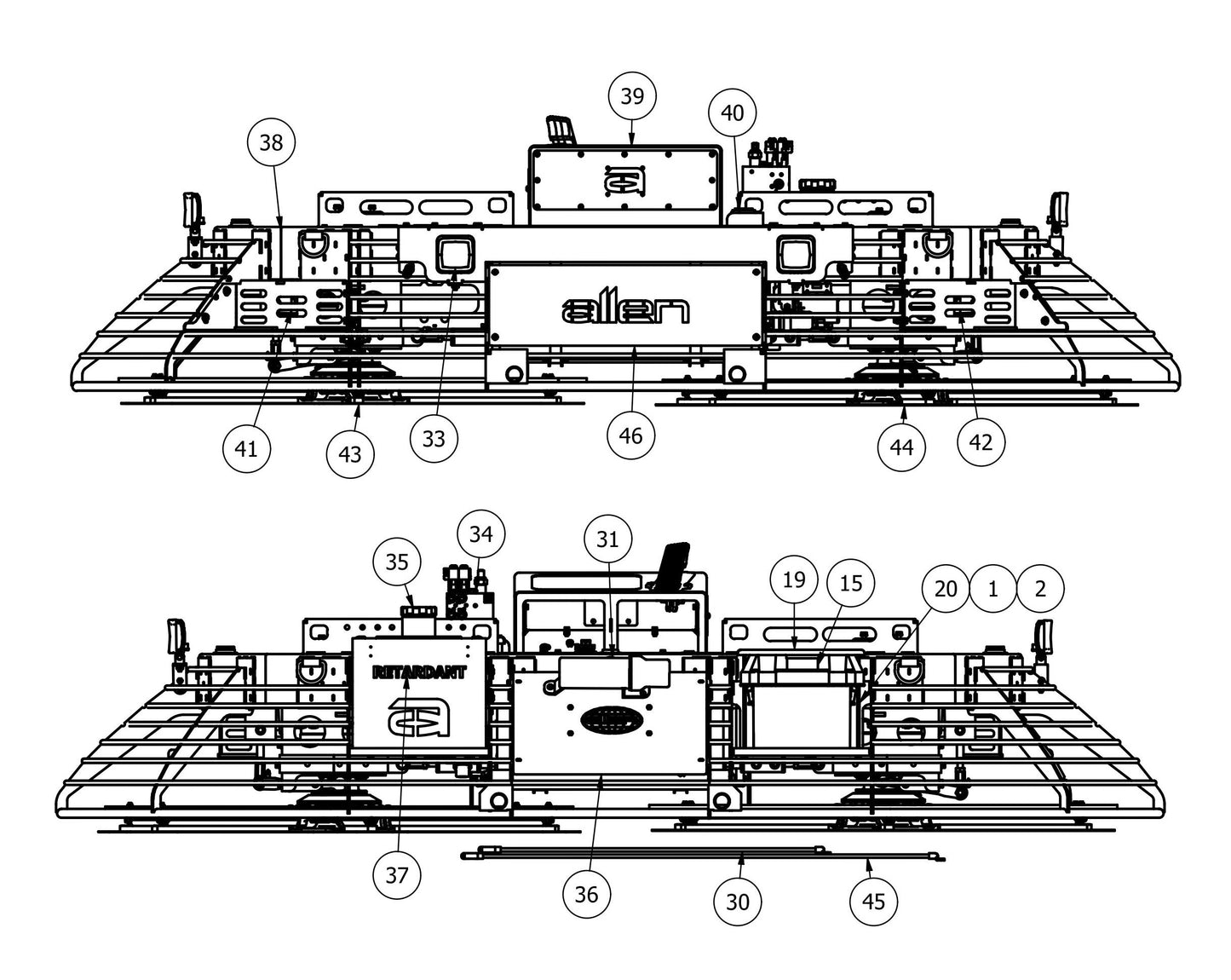 HDX705 Main Frame Assembly-1 Parts