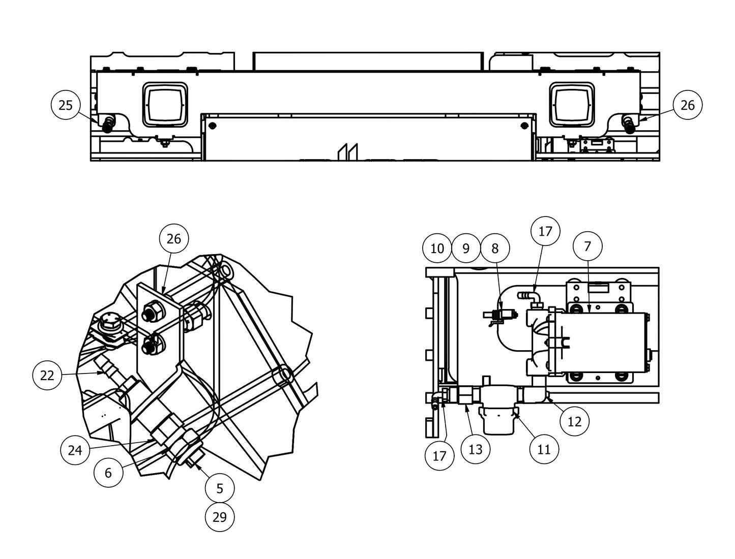 HDX705 Main Frame Assembly-3 Parts