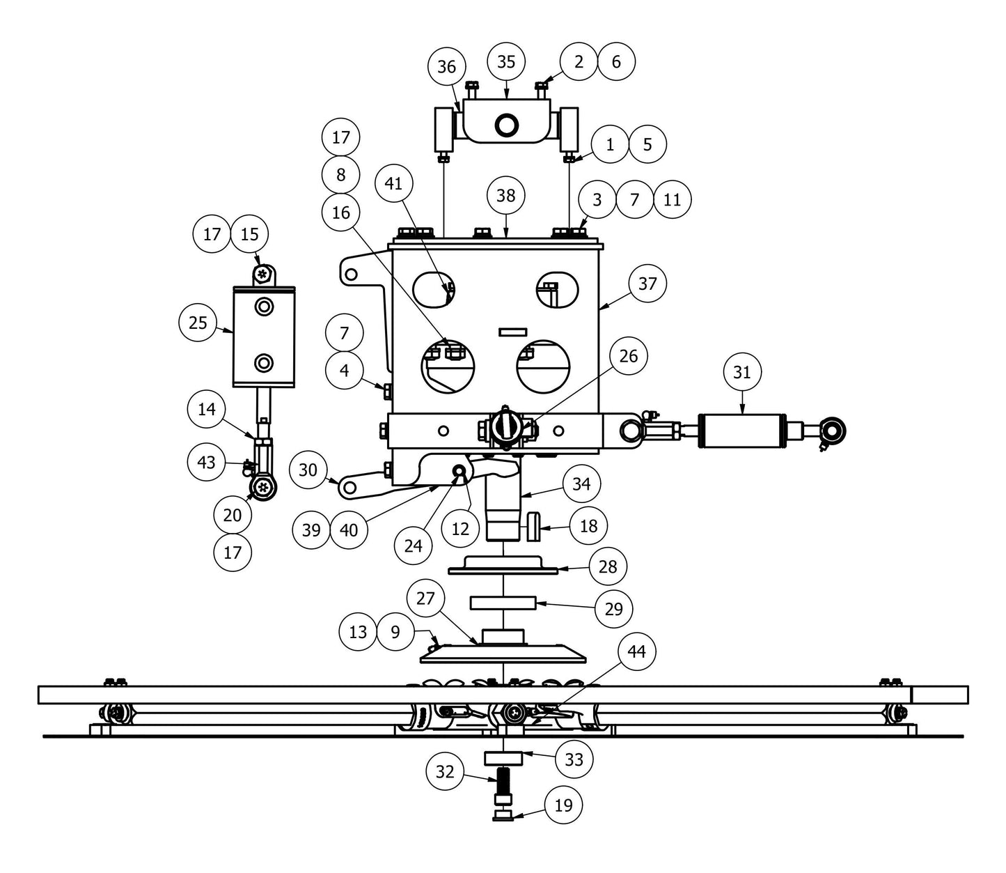 HDX705 Rotor (Right Hand) Assembly-1 Parts