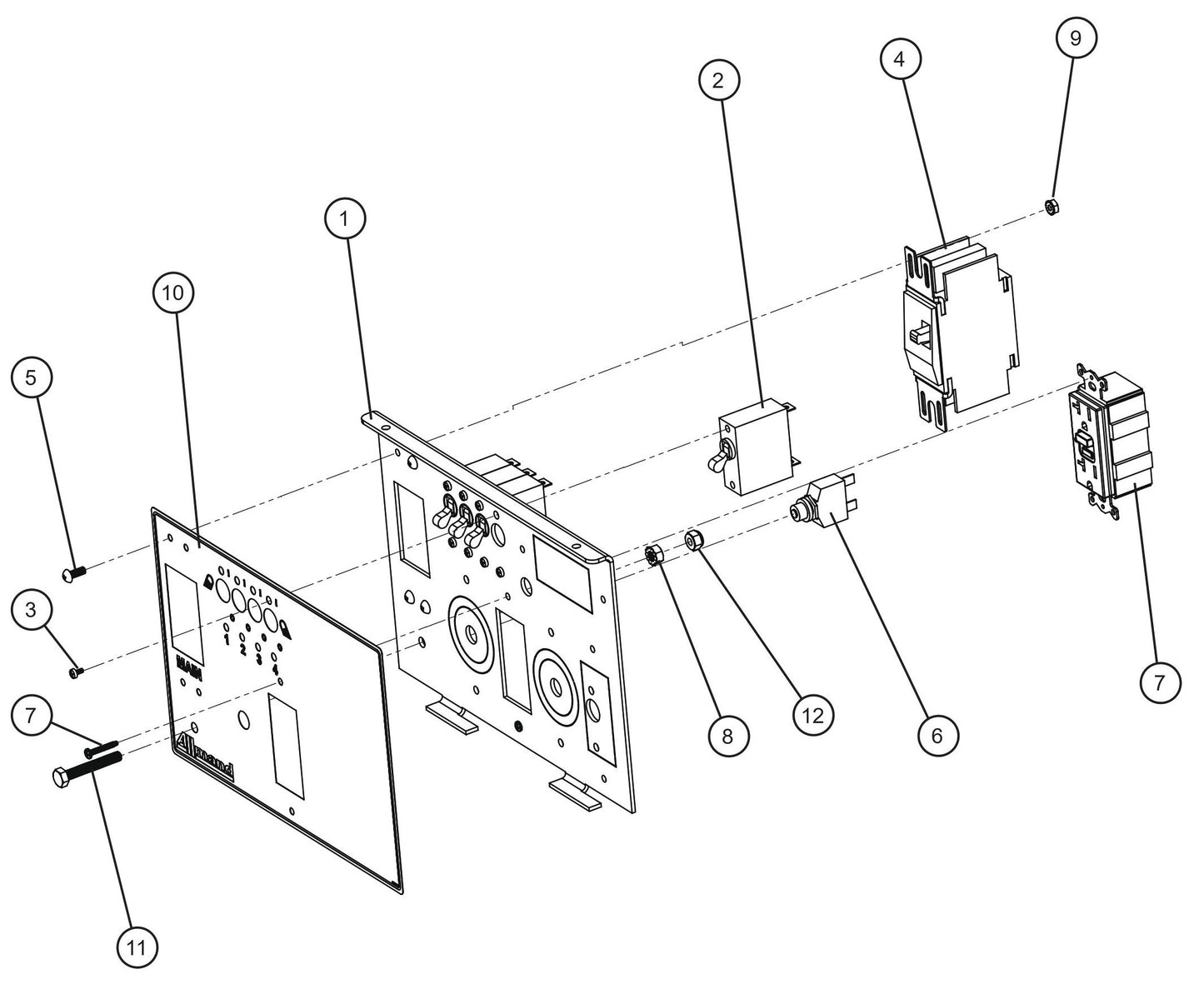 V Series Night-Lite Pro II 1-20AMP GFCI Outlet Package  Parts By Allmand