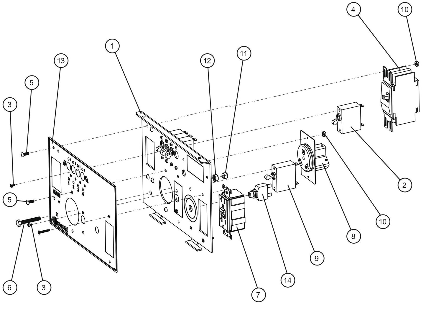 V Series Night-Lite Pro II 1-30AMP RV 1-20AMP GFCI Outlet Package Parts By Allmand