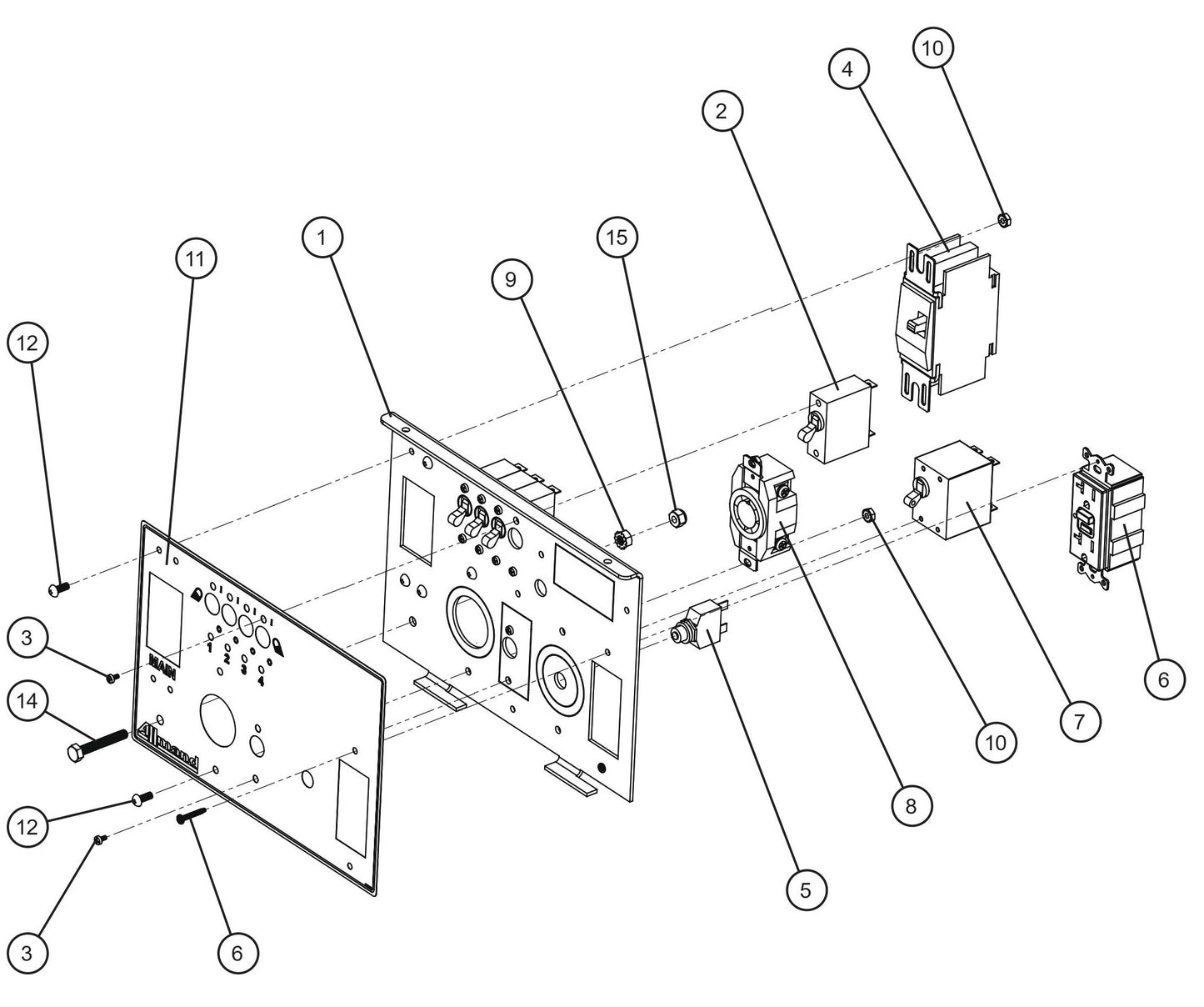 V Series Night-Lite Pro II 1-30AMP Twistlock 1-GFCI Outlet Package Parts By Allmand