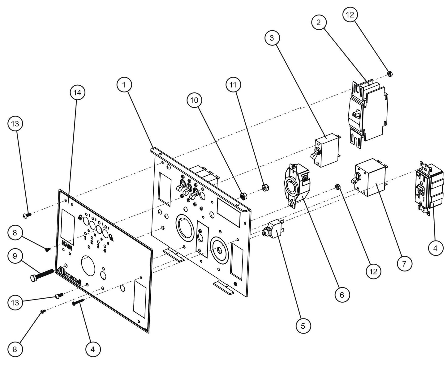 V Series Night-Lite Pro II 1-30A 3-Prong Twistlock 1-GFCI Outlet Package Parts By Allmand