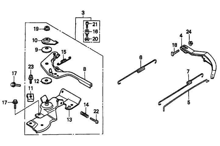 Honda GX160K1QXC9 — Control Assembly Parts- MP115E, MP120E, MP1H 1.5 HP 1Ø ELECTRIC MOTOR, 2.0 HP 1Ø ELECTRIC MOTOR, 4.8 HP HONDA GASOLINE ENGINE