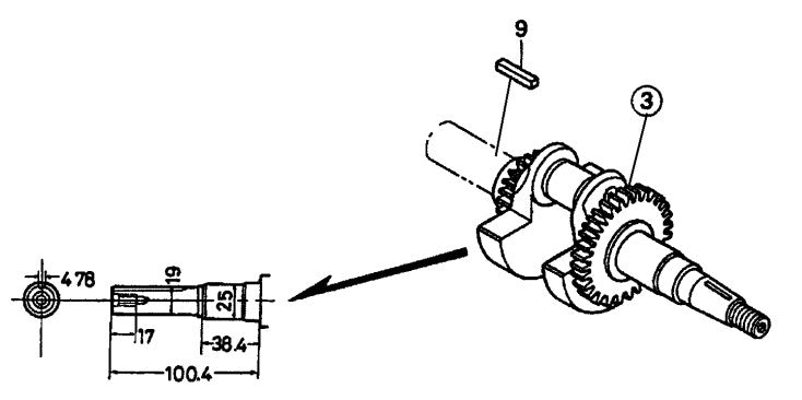 Honda GX160K1QXC9 — Crankshaft Assembly Parts- MP115E, MP120E, MP1H 1.5 HP 1Ø ELECTRIC MOTOR, 2.0 HP 1Ø ELECTRIC MOTOR, 4.8 HP HONDA GASOLINE ENGINE