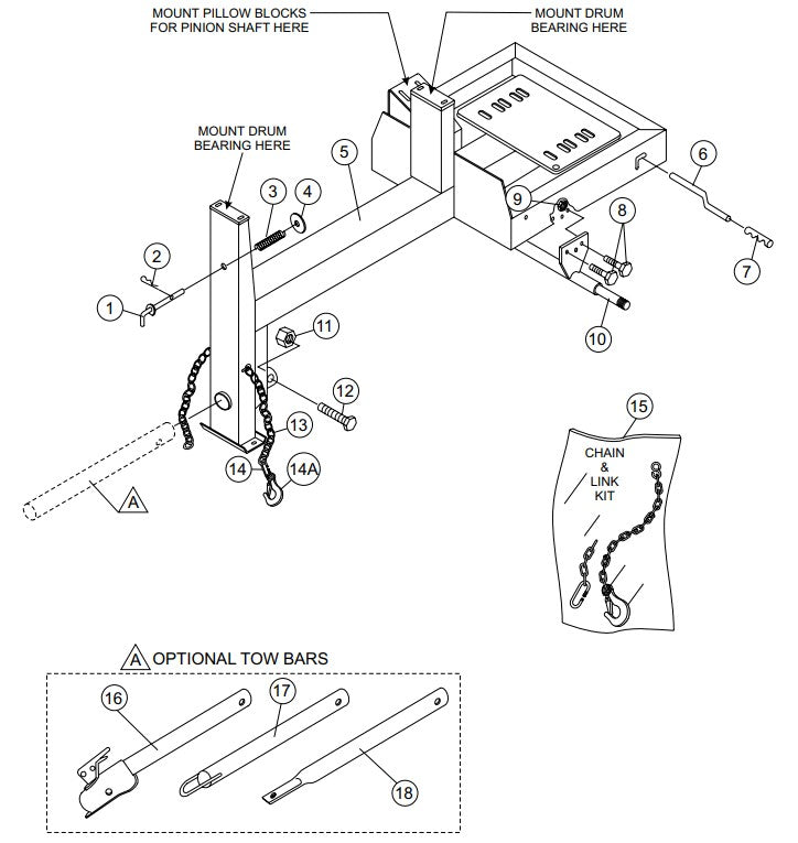 Frame Assembly Parts- WM63H5, WM63H8, WM63E HONDA GX160UT1HX2/GX240UT1HA2 GASOLINE ENGINES