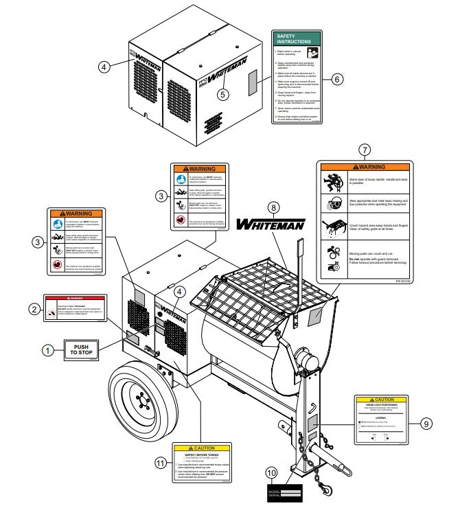 Nameplate and Decals Assembly Parts-WM63SLF MPOWER 177F-BH 9.0 HP GASOLINE ENGINE