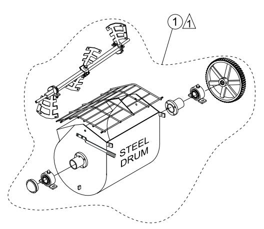 Drum and Paddle Shaft Complete Assembly Parts-WM63SLF MPOWER 177F-BH 9.0 HP GASOLINE ENGINE