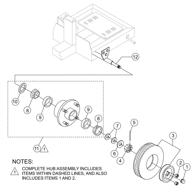 Axle Assembly Parts-WM63SLF MPOWER 177F-BH 9.0 HP GASOLINE ENGINE