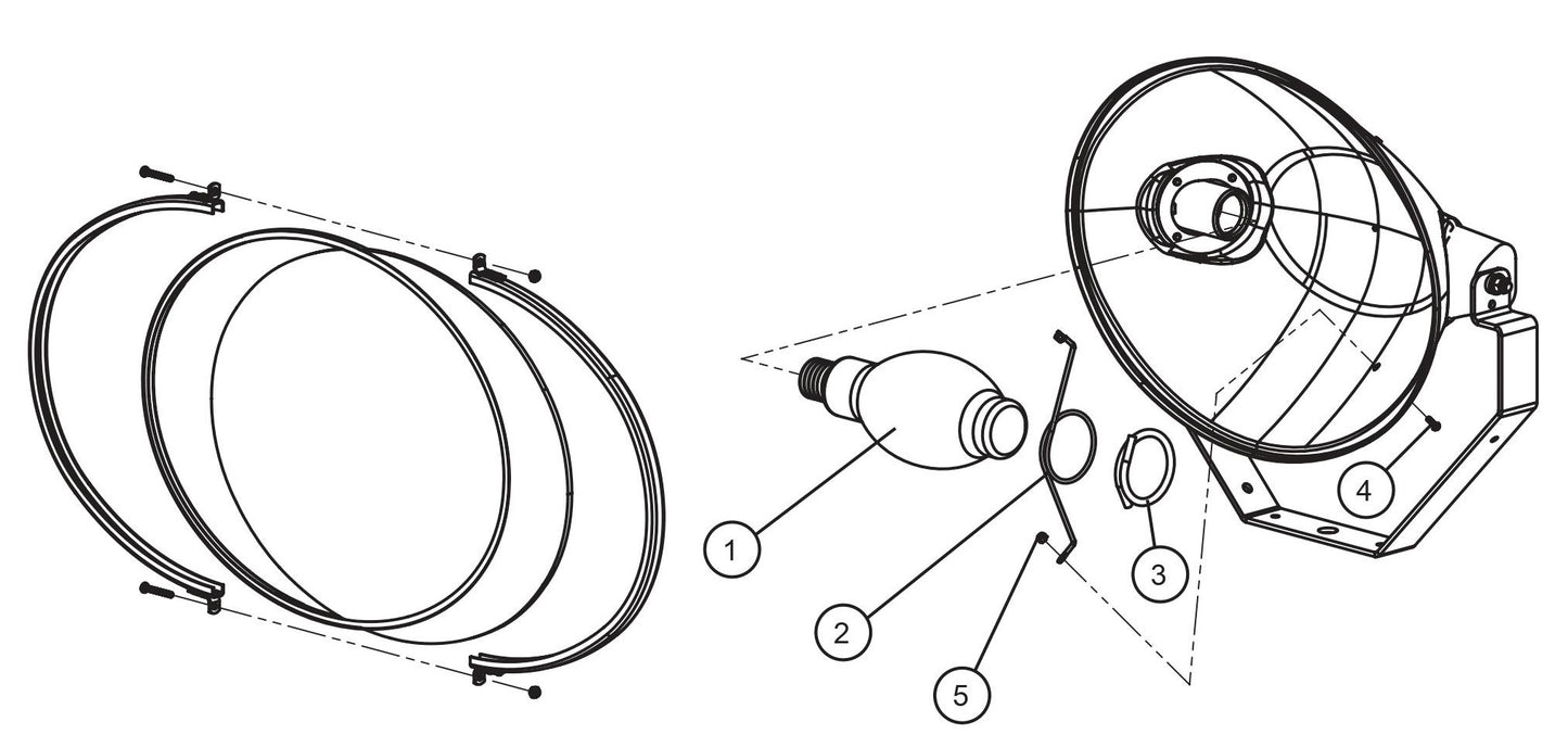 CE V-Series Night Lite Pro II 1000W 50Hz Lamps with Ballast (2 of 2) Parts By Allmand