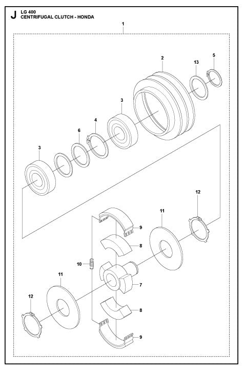 Centrifugal Clutch-Honda Assembly Parts For LG 400 By Husqvarna