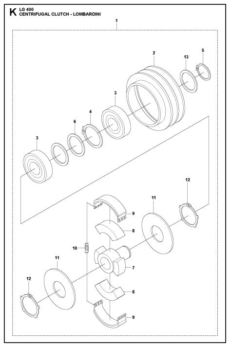 Centrifugal Clutch - Lombardini Assembly Parts For LG 400 By Husqvarna