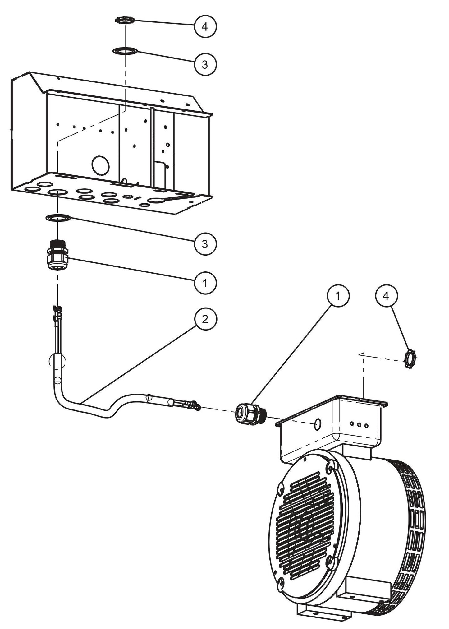 CE V-Series Night Lite Pro II 103 Generator Cord Parts By Allmand