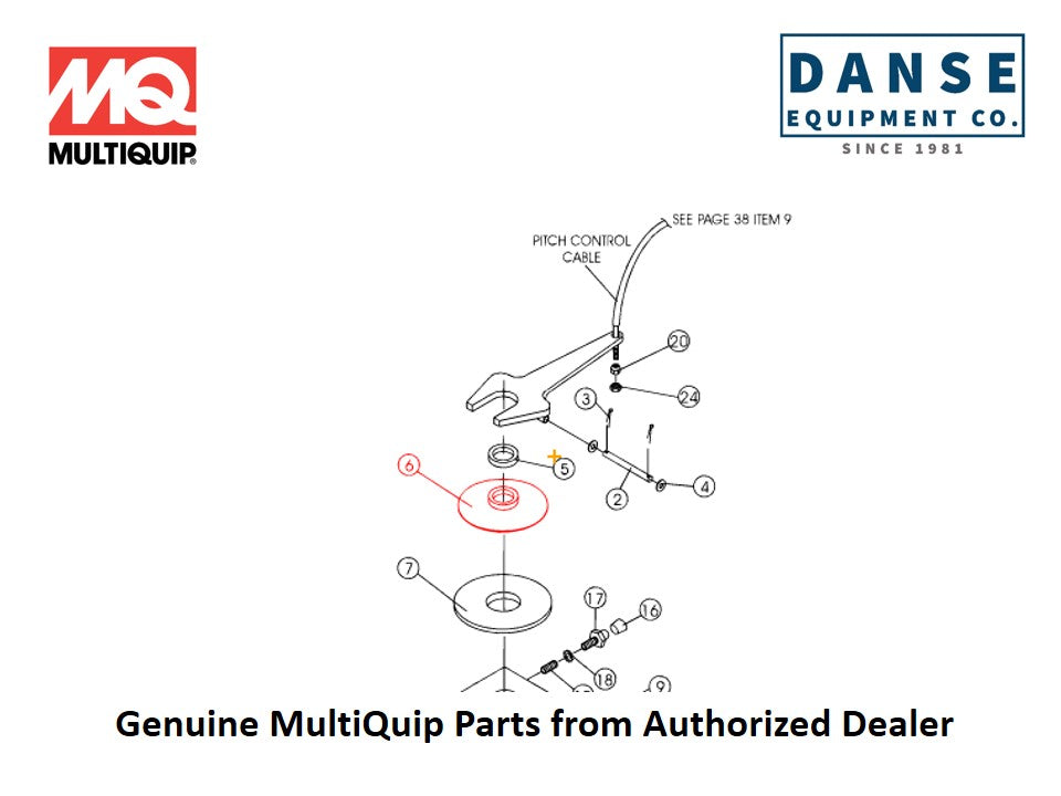 10567 Thrust Collar For CA4HM-Series Whiteman Walk-Behind Power Trowels By Multiquip