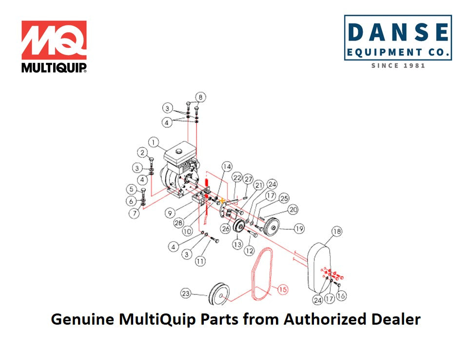 10611 Belt, A21 For C4-Series Whiteman Walk-Behind Power Trowels By Multiquip