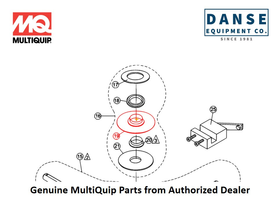 10793 Thrust Collar For B46, B46S90 Series Whiteman Walk-Behind Power Trowels By Multiquip