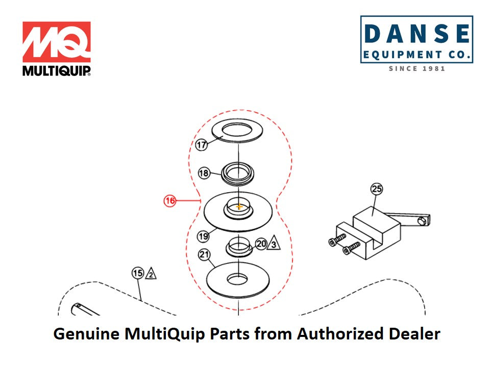 10968 Thrust Collar Kit For BS90C-Series Whiteman Walk-Behind Power Trowels By Multiquip