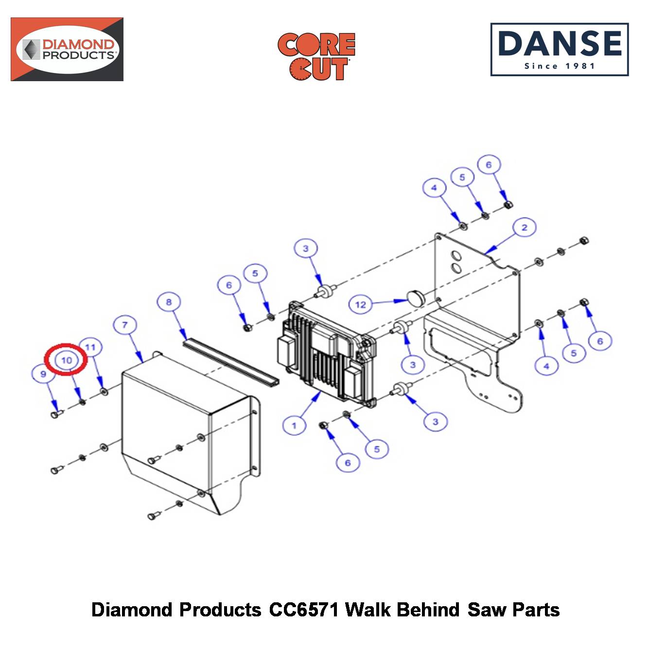 1/4" Lock Washer Split 2900024 Fits Core Cut CC6571 Walk Behind Saw By Diamond Products