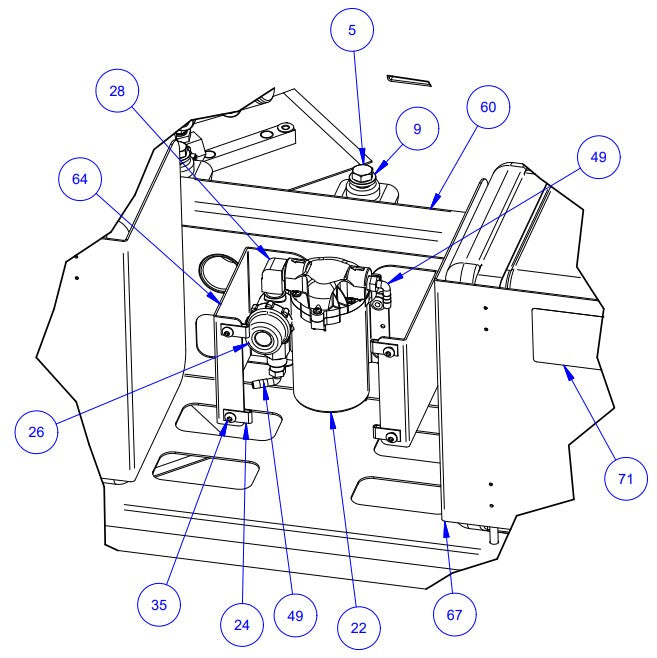 MP245 (pre 2021) Mainframe Assembly Parts by Allen Engineering