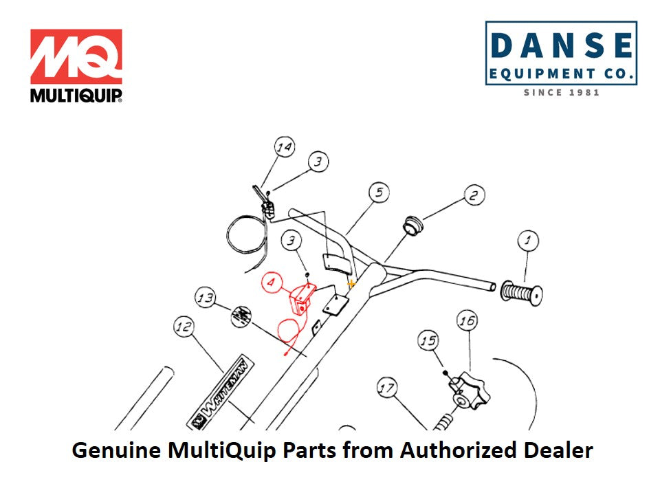1103 Saftey Switch For Epoxy-Series Whiteman Walk-Behind Power Trowels By Multiquip