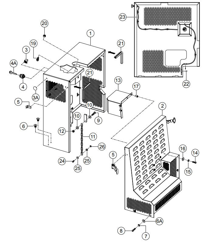 Cover Assembly Parts- PRO12/PRO12E51, PRO12E53/PRO12E53-460V HONDA GX390RT2-QNB2 GASOLINE ENGINE/ TECO WESTINGHOUSE 5HP ELECTRIC MOTOR