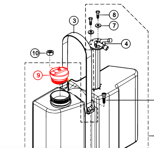 1178986 Fuel Filler Cap for RX1575 Rammax Trench Roller by Multiquip 1178986