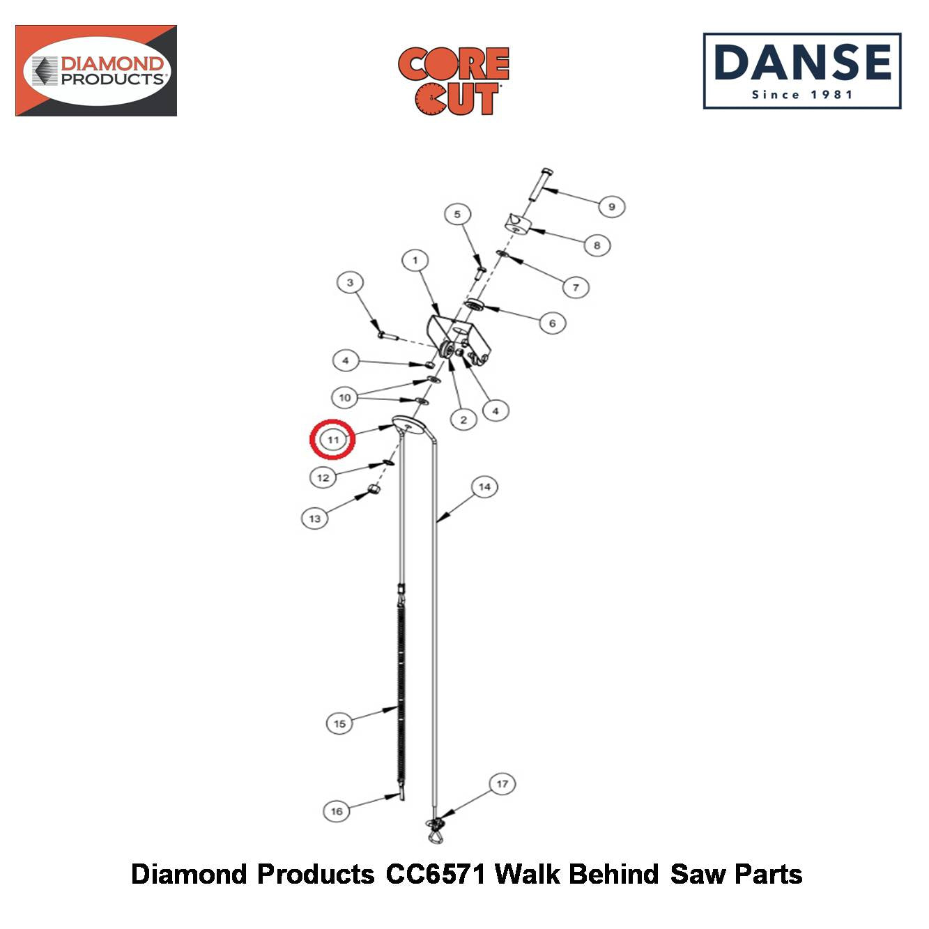 Pulley Cable (2"DIA) 6010093 Fits Core Cut CC6571 Walk Behind Saw By Diamond Products