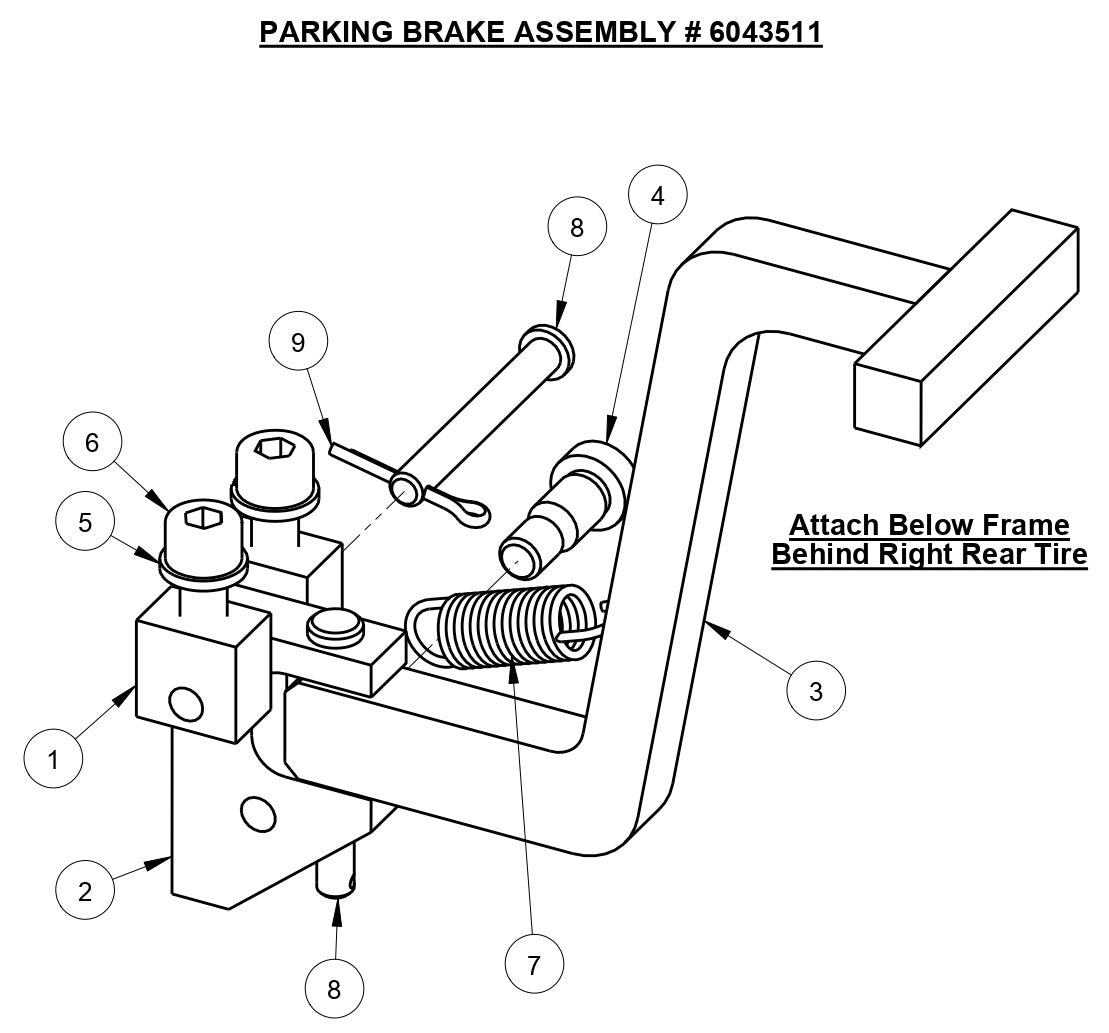 CC190PRO PARKING BRAKE ASSEMBLY