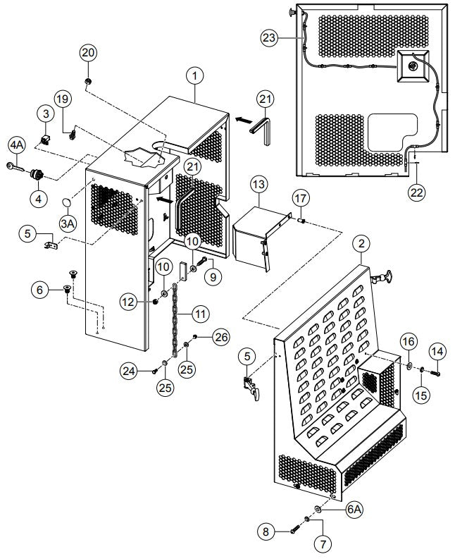 Cover Assembly Parts- PRO12C/PRO12E51C, PRO12E53C/PRO12E53-460VC HONDA GX390RT2-QNB2 GASOLINE ENGINE/ TECO WESTINGHOUSE 5HP ELECTRIC MOTOR