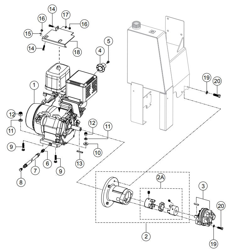 Engine Assembly Parts- PRO12C/PRO12E51C, PRO12E53C/PRO12E53-460VC HONDA GX390RT2-QNB2 GASOLINE ENGINE/ TECO WESTINGHOUSE 5HP ELECTRIC MOTOR