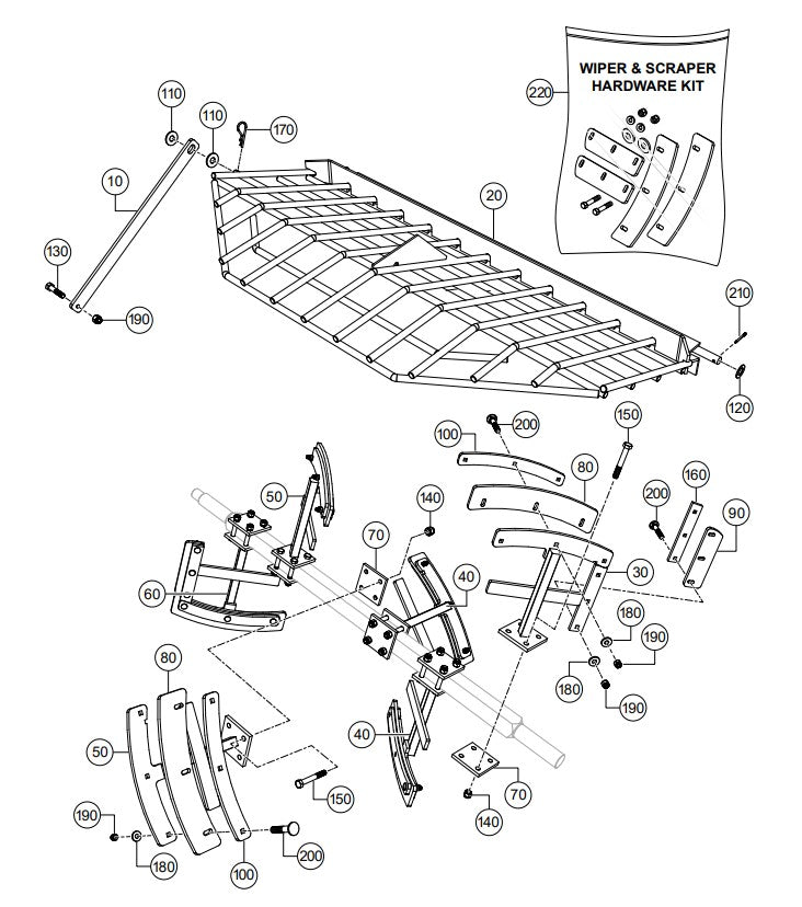 Paddle Blades Assembly Parts- PRO20 VANGUARD 18HP GASOLINE ENGINE