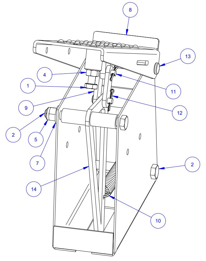 MP245 (pre 2021) Throttle Pedal Assembly Parts by Allen Engineering