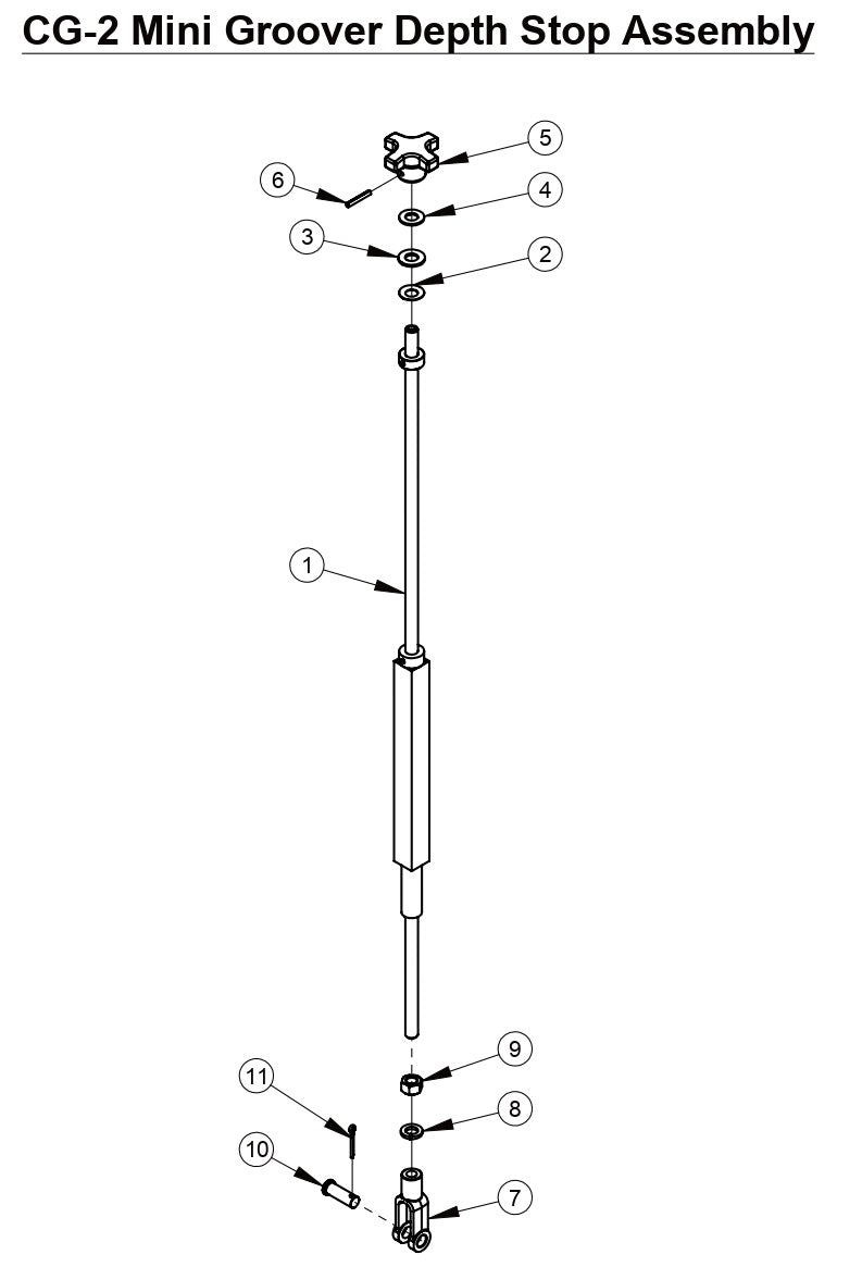 CG-2 (Diesel) Mini Groover Depth Stop Assembly