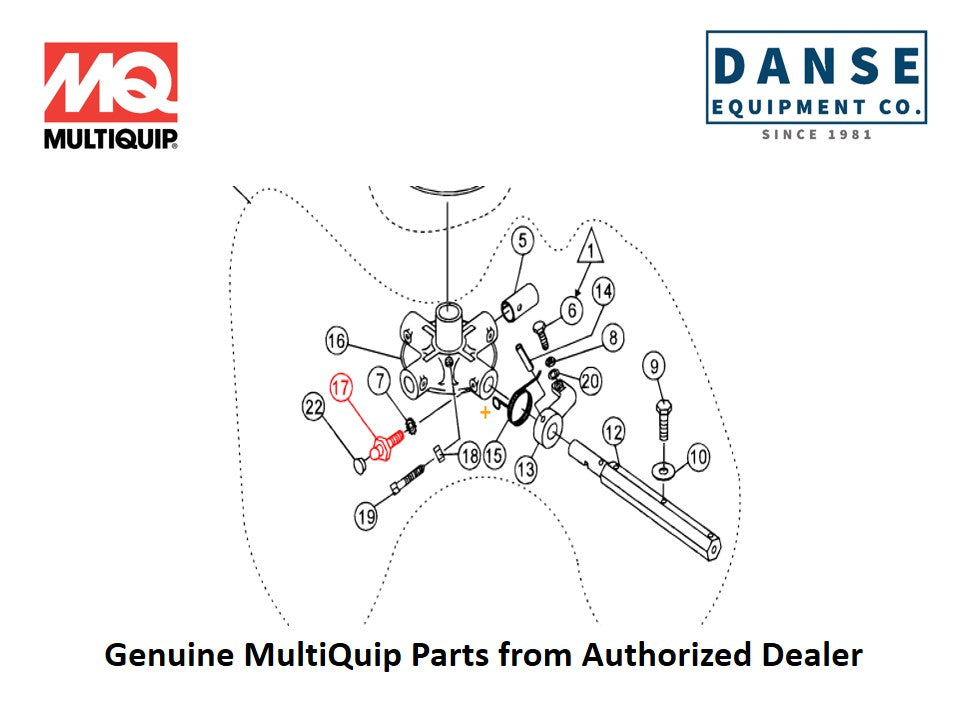 1322 Screw For Epoxy-Series Whiteman Walk-Behind Power Trowels By Multiquip