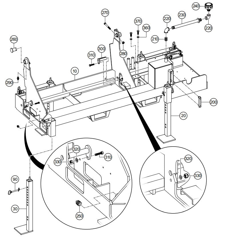 Frame Assembly 1 Parts- PRO20 VANGUARD 18HP GASOLINE ENGINE