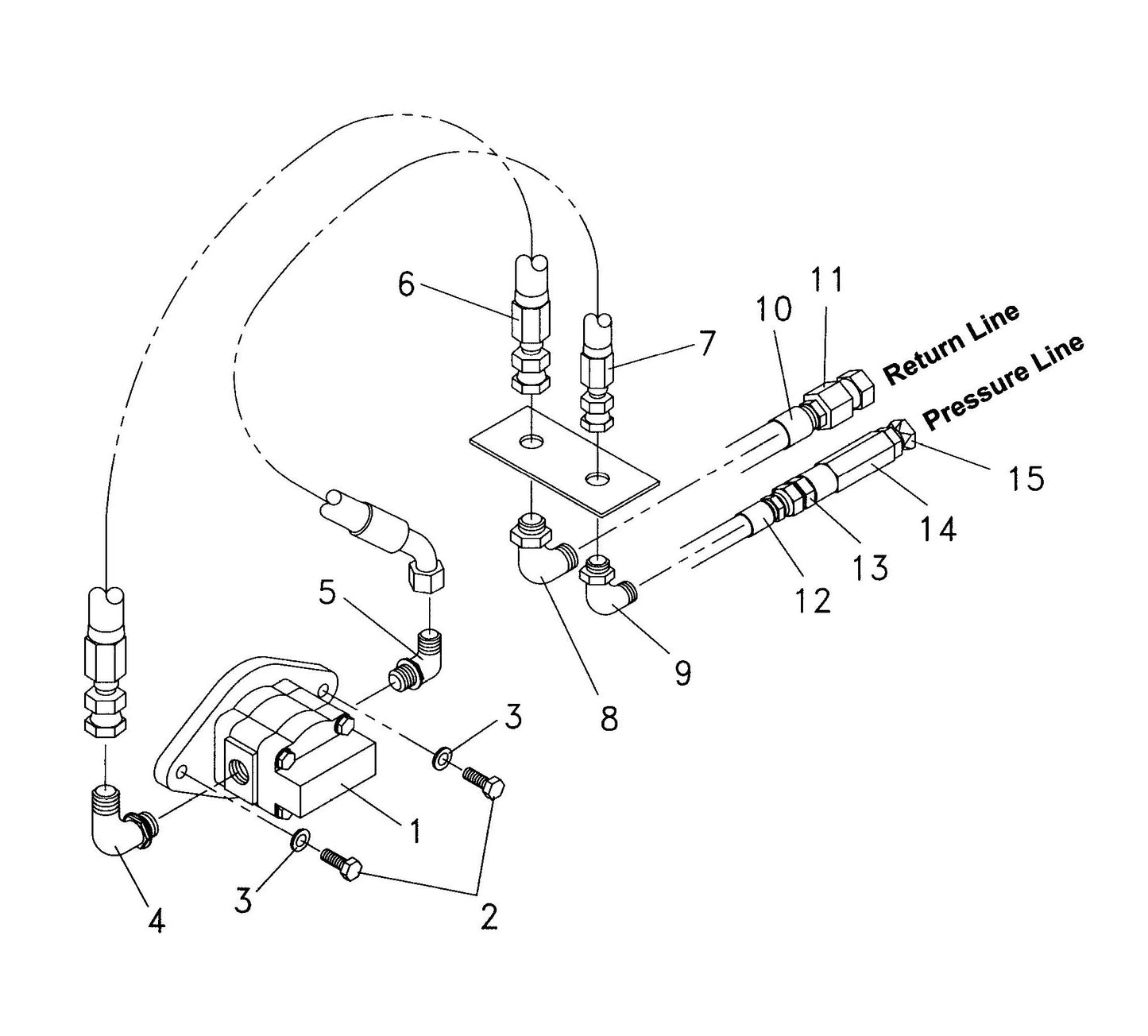HP135 II (Serial Number 1356000 -1356499) Hydraulic Motor and Hose Assemblies Parts