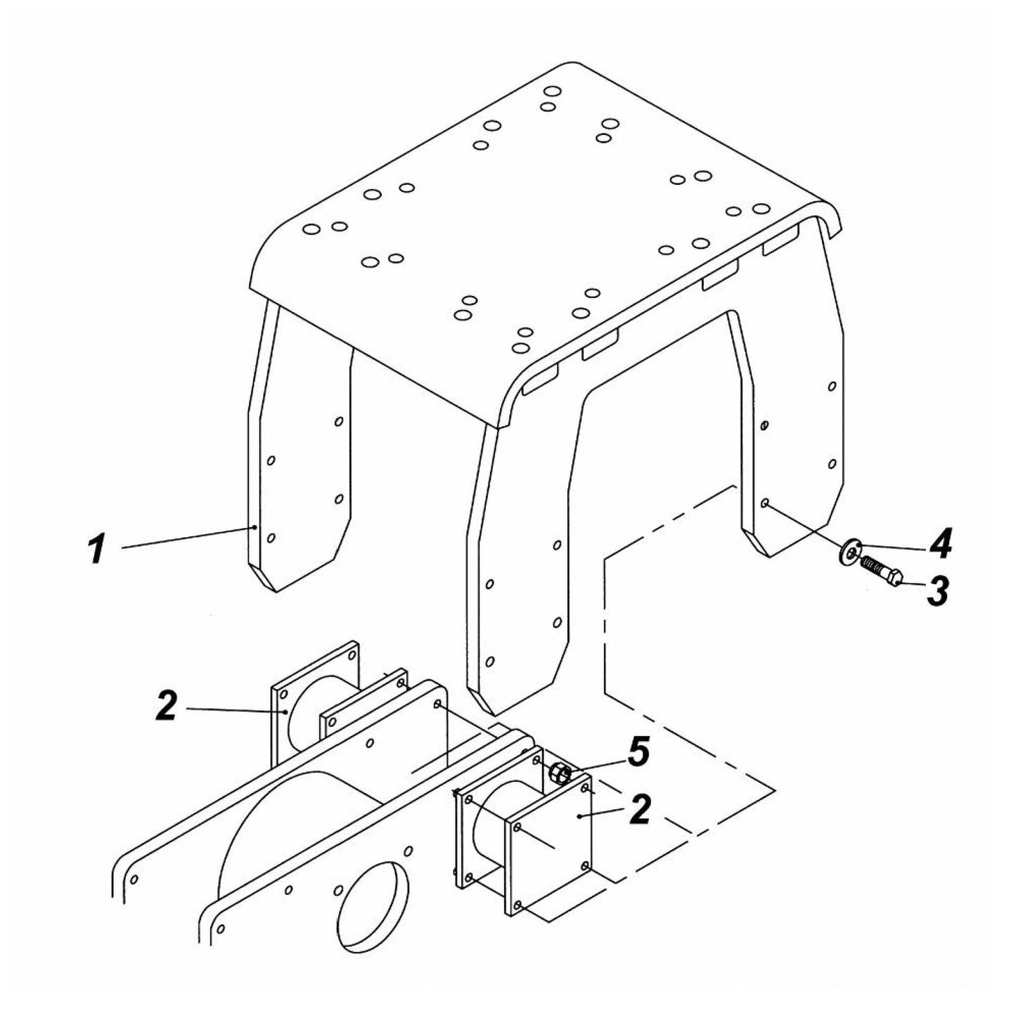 HP135 II (Serial Number 1356500-Up) Hanger Bracket and Mounting Assembly-2 Parts
