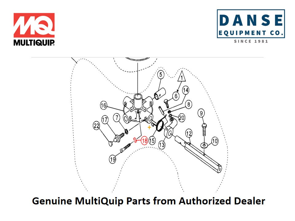1456 Nut For BA-Series Whiteman Walk-Behind Power Trowels By Multiquip