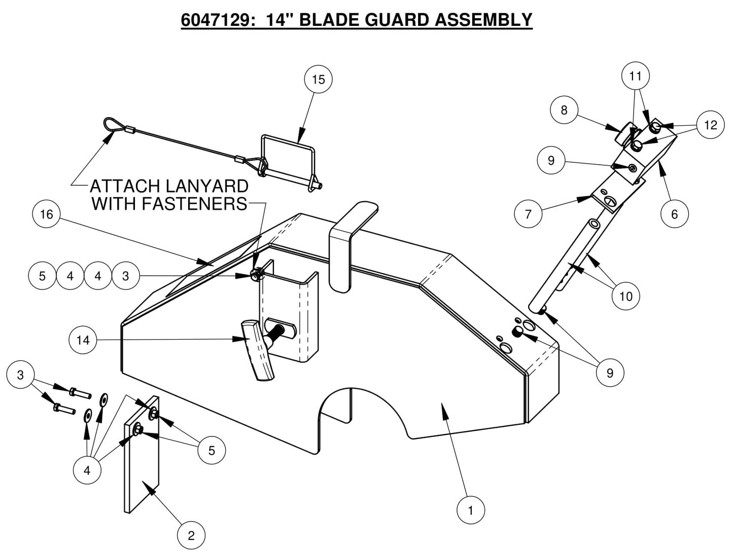 CC7874XL 14" Blade Guard Assembly