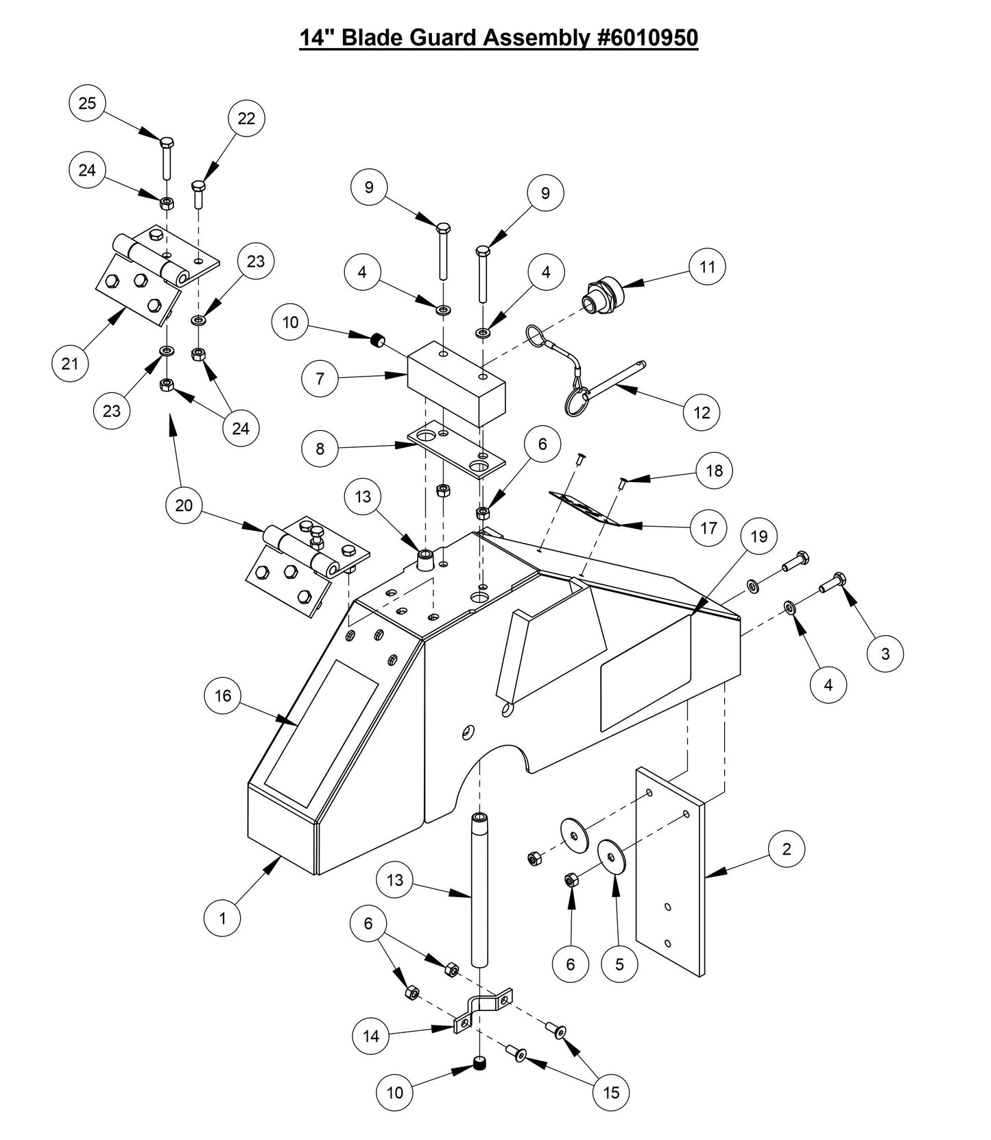CC6566 14'' Blade Guard Assembly